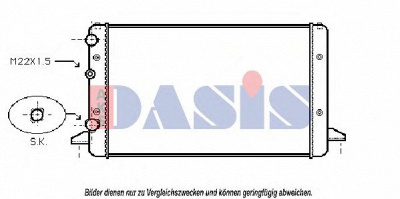 AKS DASIS 041930n -  Радиатор, охлаждение двигателя